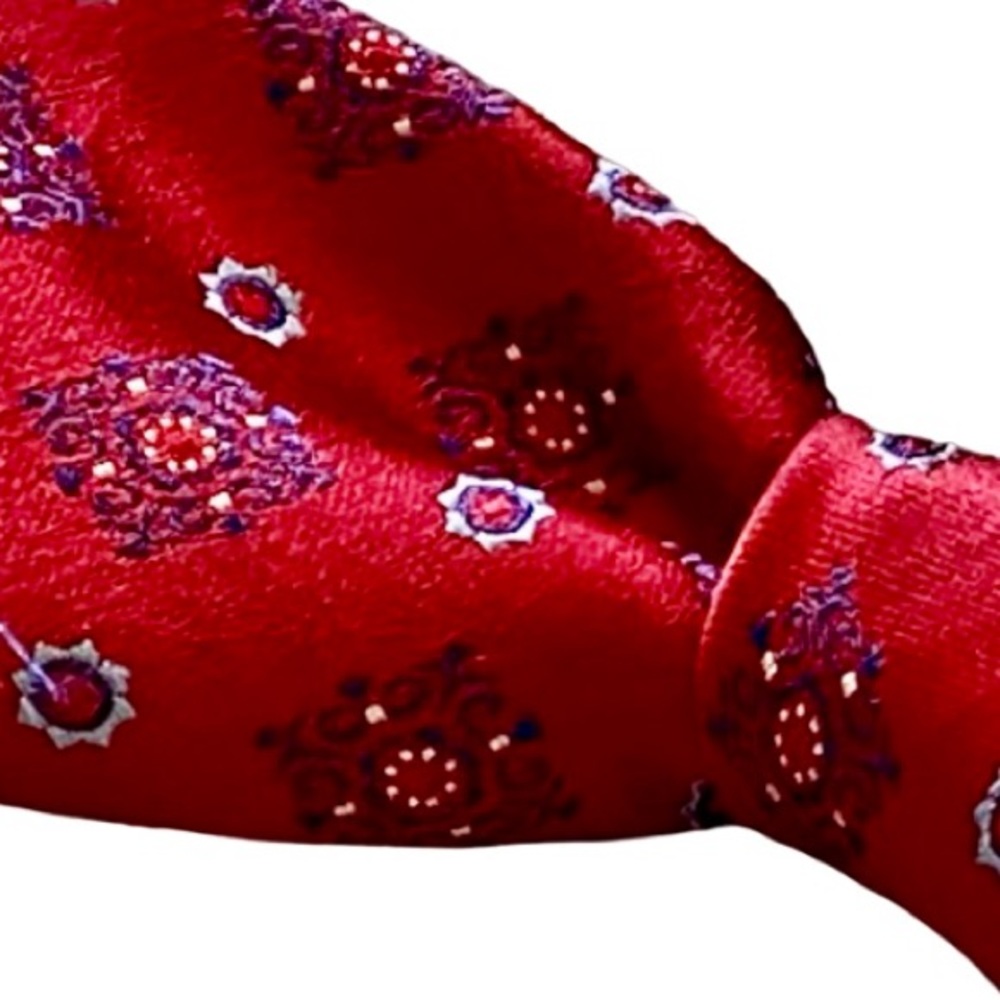 CANALI 1934 Red Geo 100% Silk Mens Luxury Tie - 3”